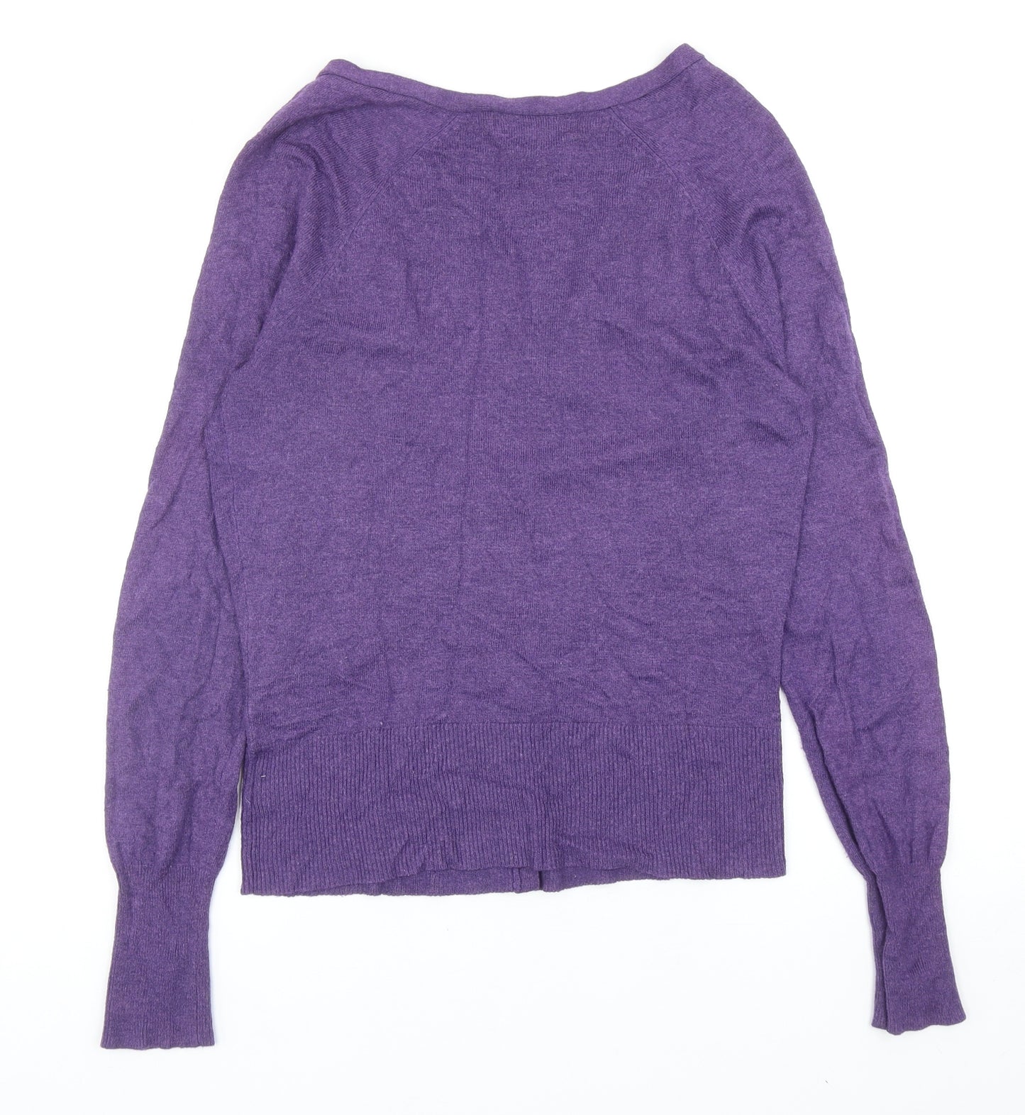 Mossimo Womens Purple V-Neck Viscose Cardigan Jumper Size S