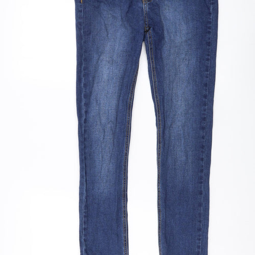 Brakeburn Womens Blue Cotton Skinny Jeans Size 8 L29 in Regular Button