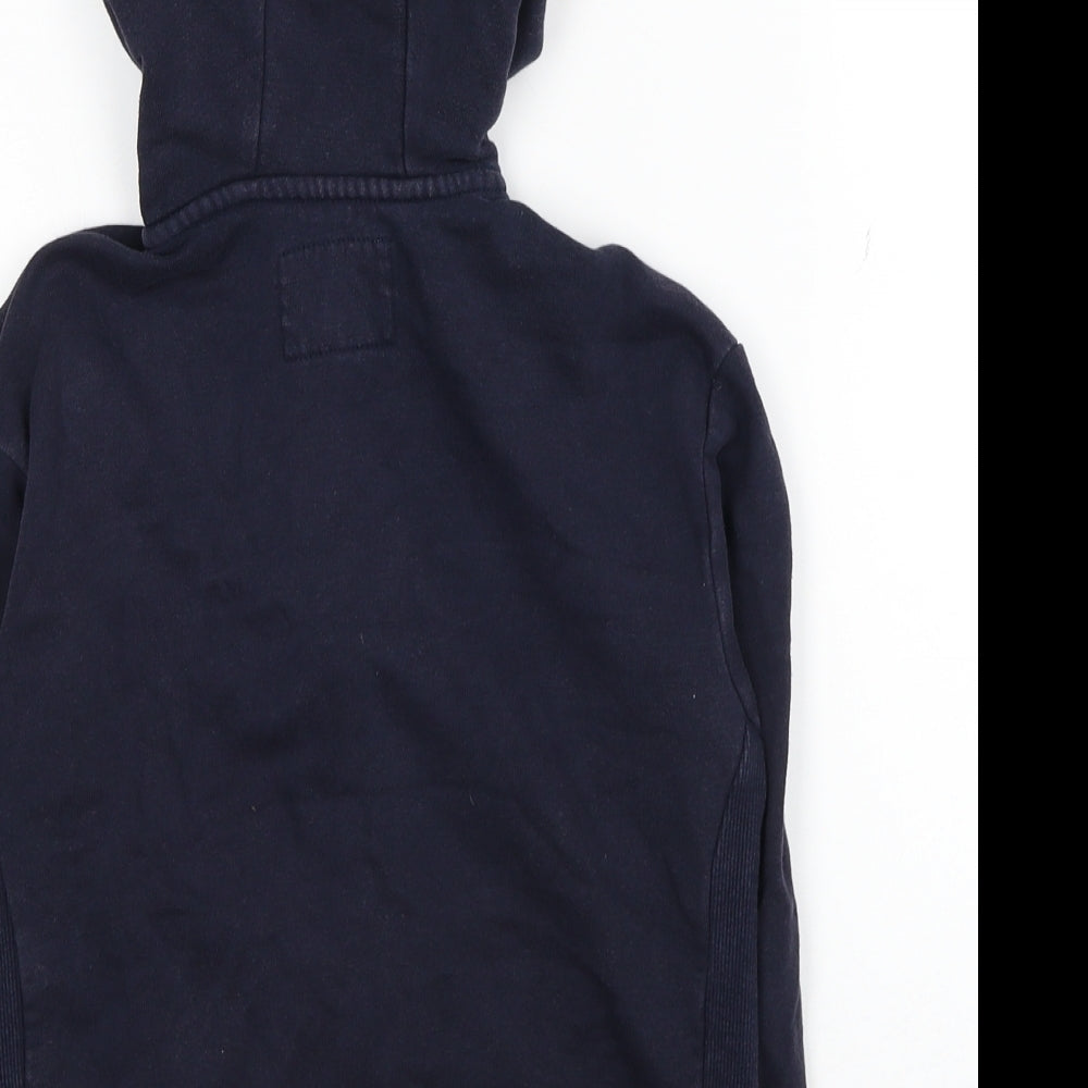 Marks and Spencer Boys Blue Cotton Full Zip Hoodie Size 7-8 Years Zip