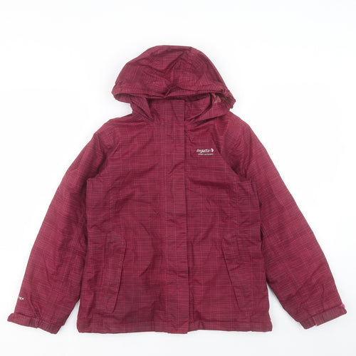 Regatta Girls Red Windbreaker Jacket Size 9-10 Years
