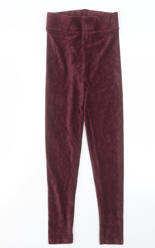Marks and Spencer Womens Purple Cotton Jogger Leggings Size 6 L28 in