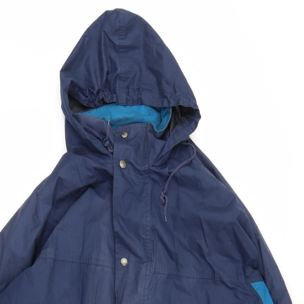 Regatta Mens Blue Rain Coat Coat Size L Zip
