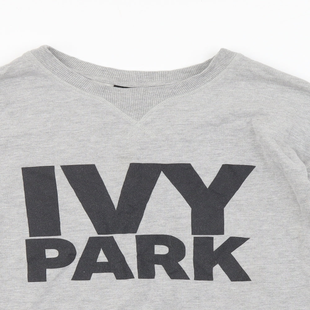 IVY PARK Mens Grey Round Neck Cotton Pullover Jumper Size XS - IVY PARK