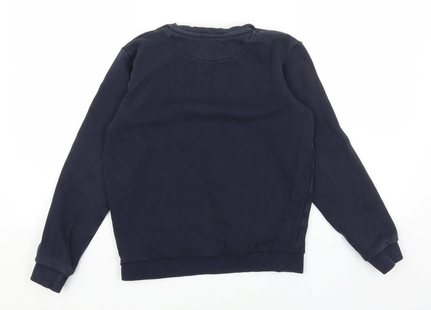 Marks and Spencer Boys Blue Cotton Pullover Sweatshirt Size 11-12 Years Pullover