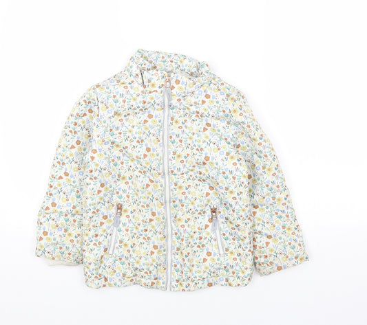 Primark Girls Multicoloured Fair Isle Jacket Size 6-7 Years Zip