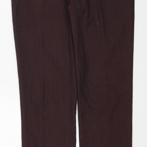 NEXT Mens Red Polyester Dress Pants Trousers Size 30 in L31 in Regular Zip