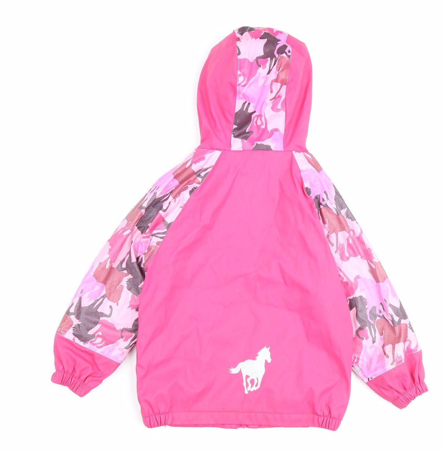 Lupilu Girls Pink Geometric Windbreaker Jacket Size 2 Years Zip - Unicorn