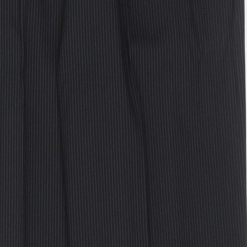 Milan Mens Black Polyester Trousers Size 32 in L31 in Regular Button