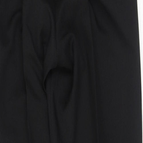 Taylor & Wright Mens Black Polyester Dress Pants Trousers Size 30 in L31 in Regular Hook & Eye