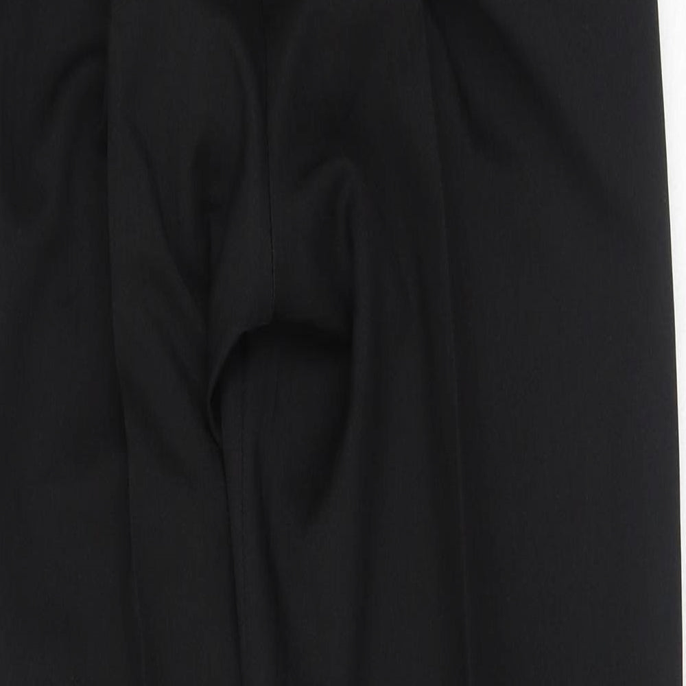 Taylor & Wright Mens Black Polyester Dress Pants Trousers Size 30 in L31 in Regular Hook & Eye