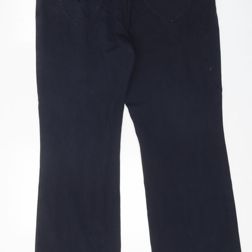Viyella Mens Blue Cotton Straight Jeans Size 38 in L28 in Regular Zip
