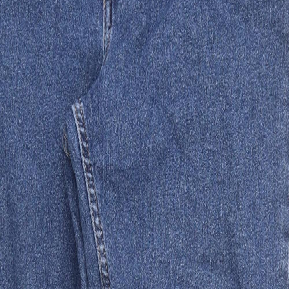 Preworn Girls Blue 100% Cotton Skinny Jeans Size 13-14 Years L30 in Regular Zip
