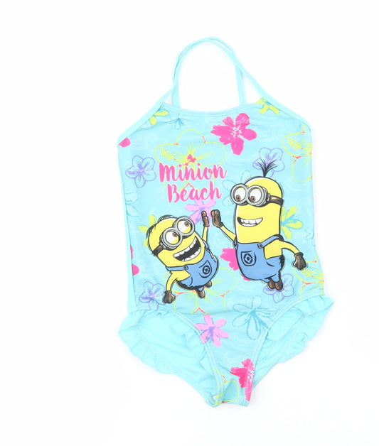 Despicable Me Girls Multicoloured Polyester Playsuit One-Piece Size 6 Years Pullover - Swimwear