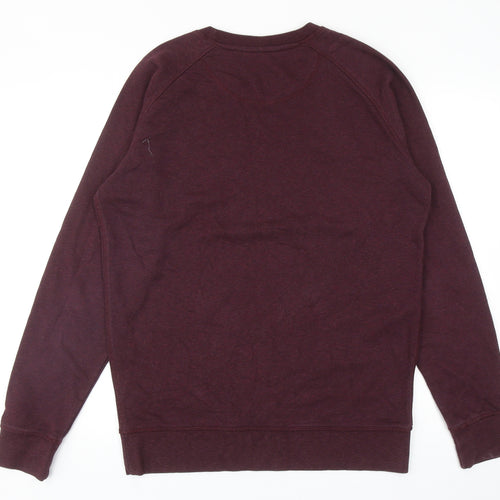 Stanley Stella Mens Red Cotton Pullover Sweatshirt Size L - HGTE