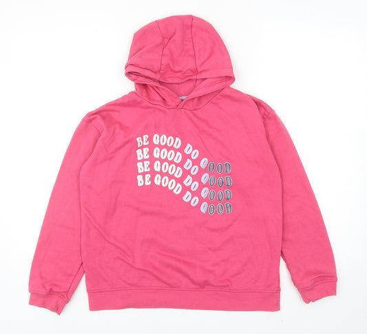 Primark Girls Pink Cotton Pullover Hoodie Size 12-13 Years Pullover - Be Good Do Good