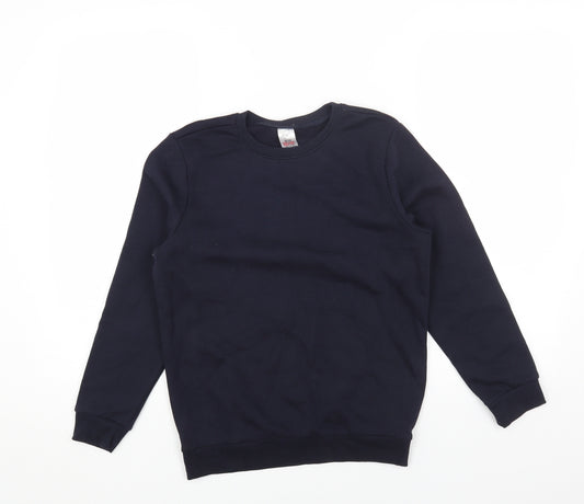 F&F Boys Blue Cotton Pullover Sweatshirt Size 10-11 Years Pullover