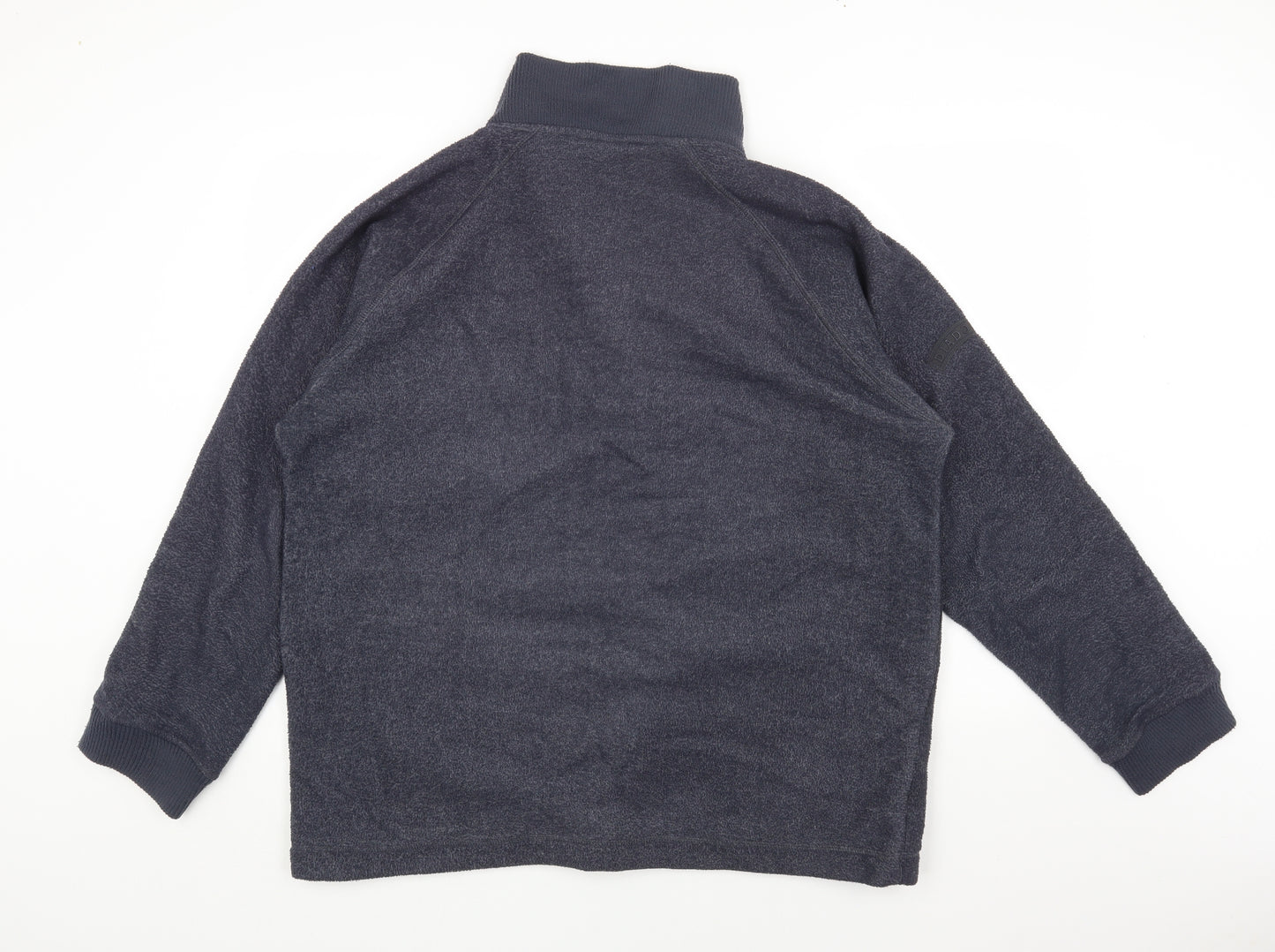 Preworn Mens Grey Polyester Full Zip Sweatshirt Size XL