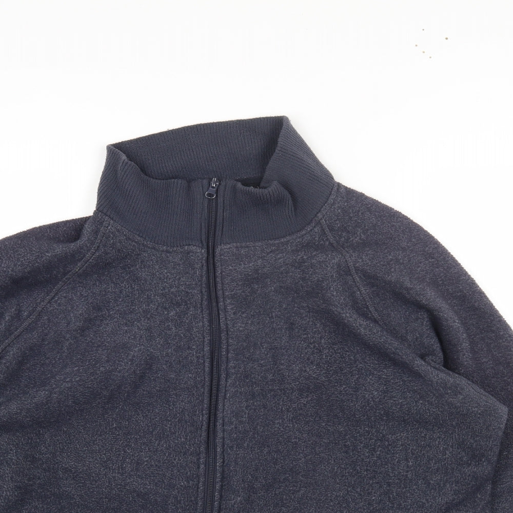 Preworn Mens Grey Polyester Full Zip Sweatshirt Size XL