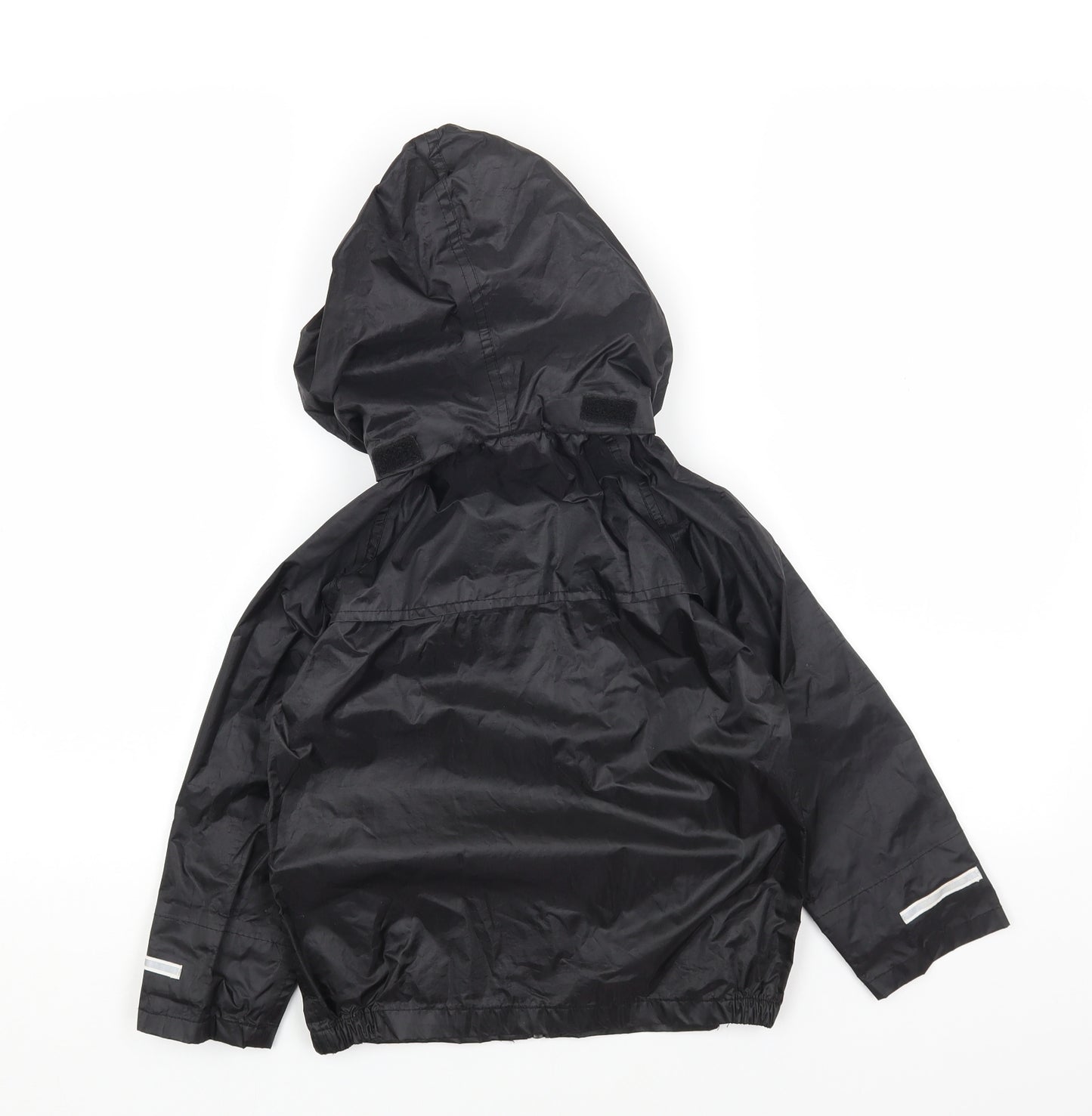 Result Boys Black Rain Coat Coat Size 3-4 Years Zip