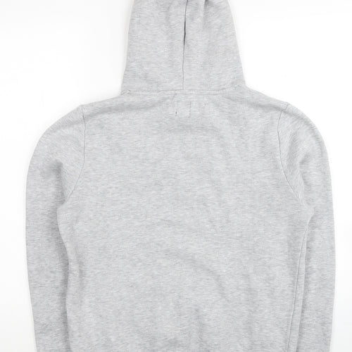 River Island Mens Grey Polyester Pullover Hoodie Size XS