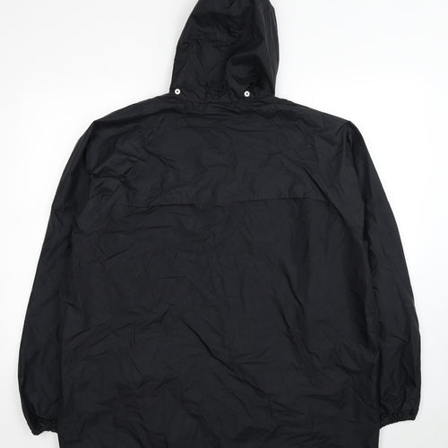 FootPete Mens Black Rain Coat Coat Size M Zip