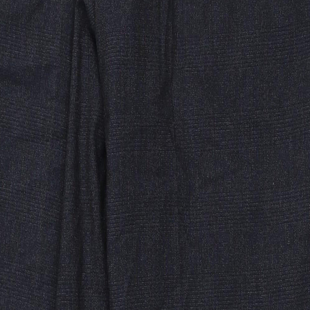 Marks and Spencer Mens Grey Polyester Trousers Size 34 in L31 in Regular Zip
