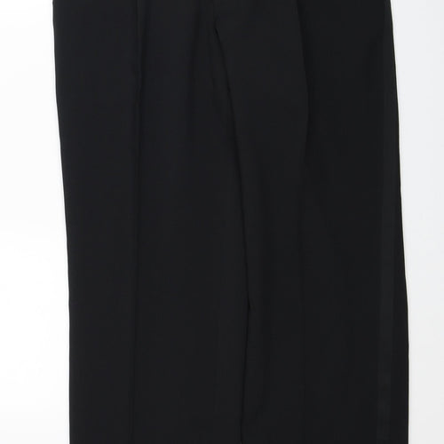 Preworn Mens Black Polyester Trousers Size 34 in L29 in Regular Zip