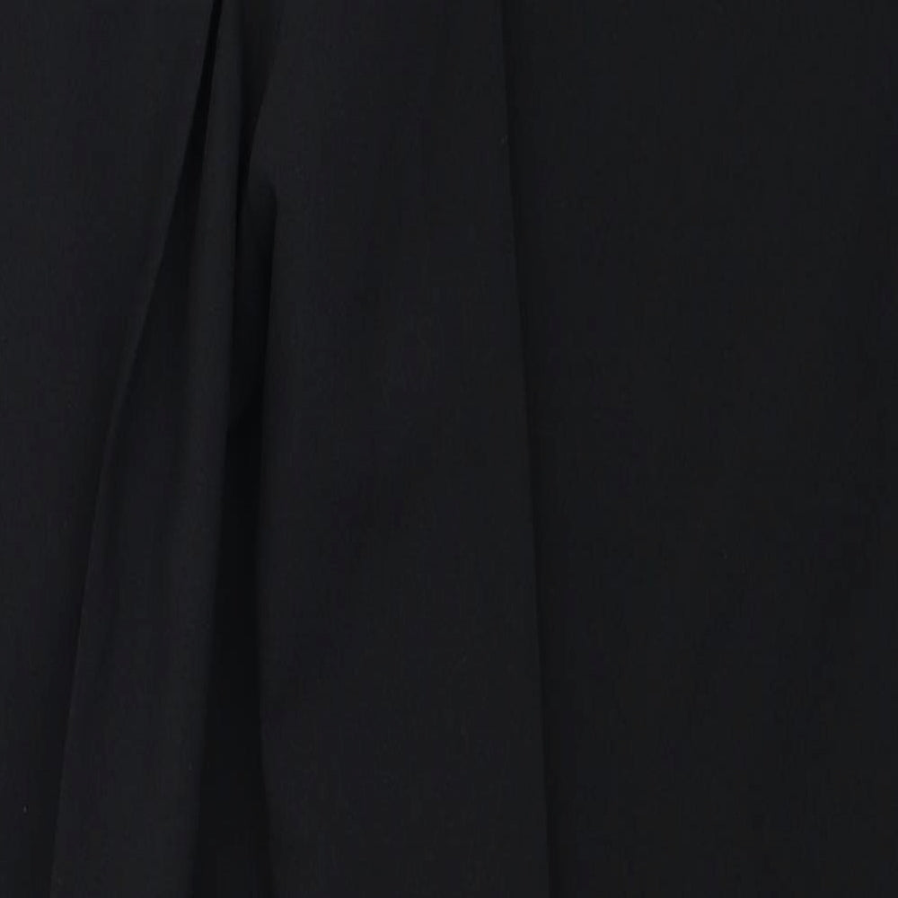 Preworn Mens Black Polyester Trousers Size 34 in L29 in Regular Zip