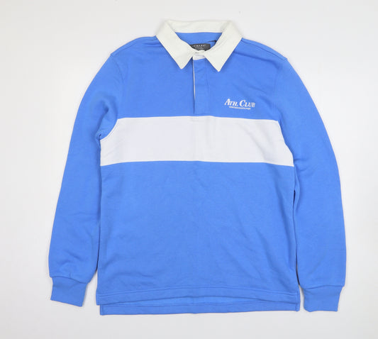 Primark Mens Blue Cotton Pullover Sweatshirt Size M