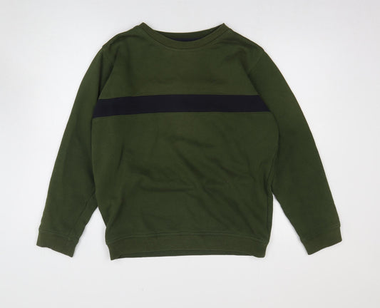 EWM Mens Green Cotton Pullover Sweatshirt Size S