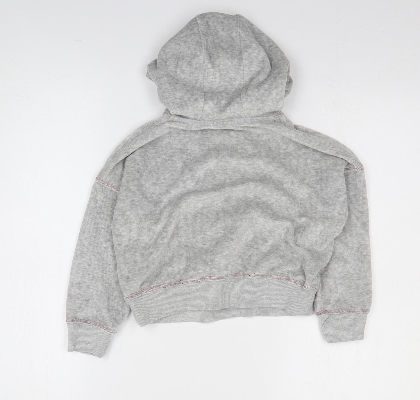 Marks and Spencer Girls Grey Cotton Pullover Hoodie Size 7-8 Years Pullover - Los Angeles
