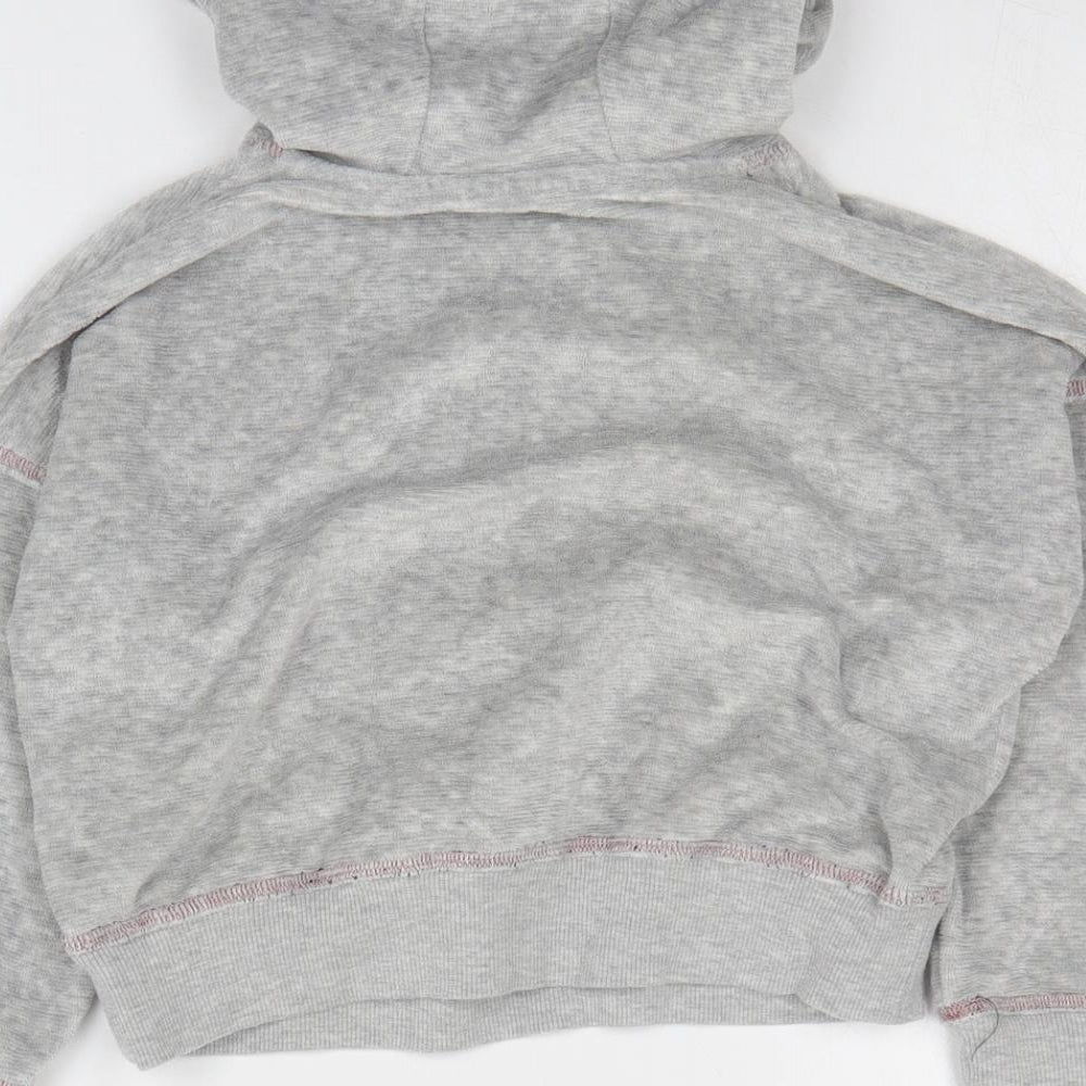 Marks and Spencer Girls Grey Cotton Pullover Hoodie Size 7-8 Years Pullover - Los Angeles
