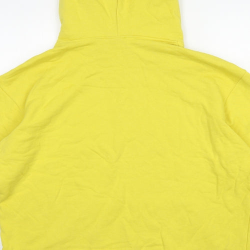 Workout Wkst Mens Yellow Polyester Pullover Hoodie Size L