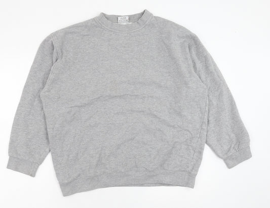Texas Bull Mens Grey Cotton Pullover Sweatshirt Size XL