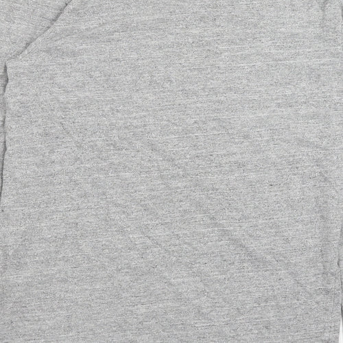 Selected Homme Womens Grey Cotton Basic T-Shirt Size S Round Neck