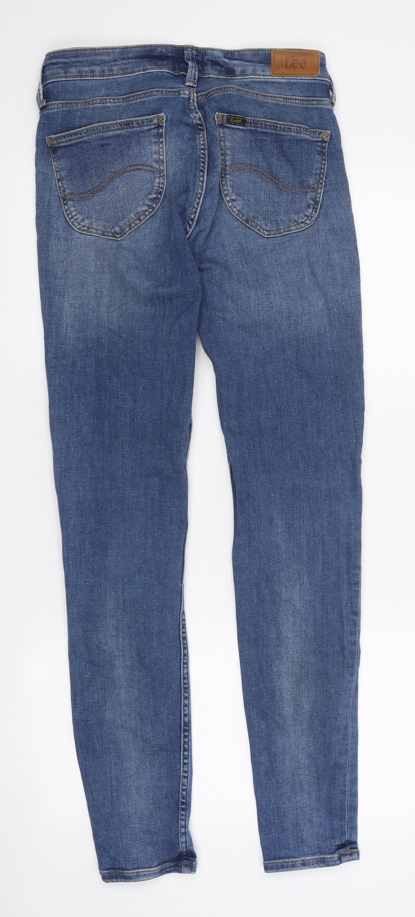 Lee Mens Blue Cotton Skinny Jeans Size 28 in Regular Zip