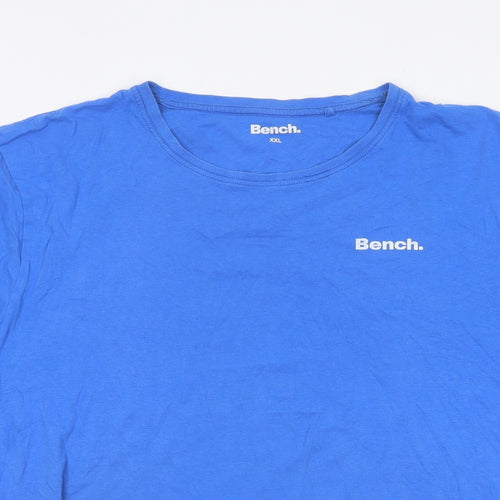 Bench Mens Blue Cotton T-Shirt Size 2XL Crew Neck