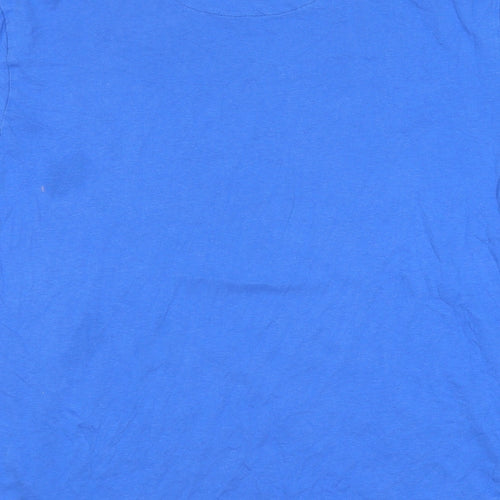 Bench Mens Blue Cotton T-Shirt Size 2XL Crew Neck