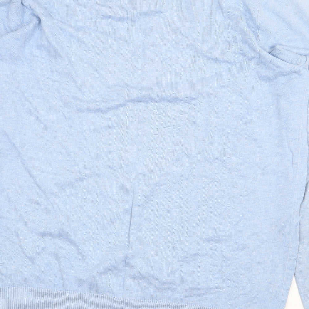George Mens Blue Cotton Pullover Sweatshirt Size L