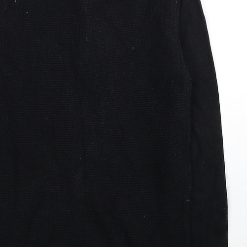 NEXT Boys Black Collared Cotton Pullover Jumper Size 7 Years Pullover