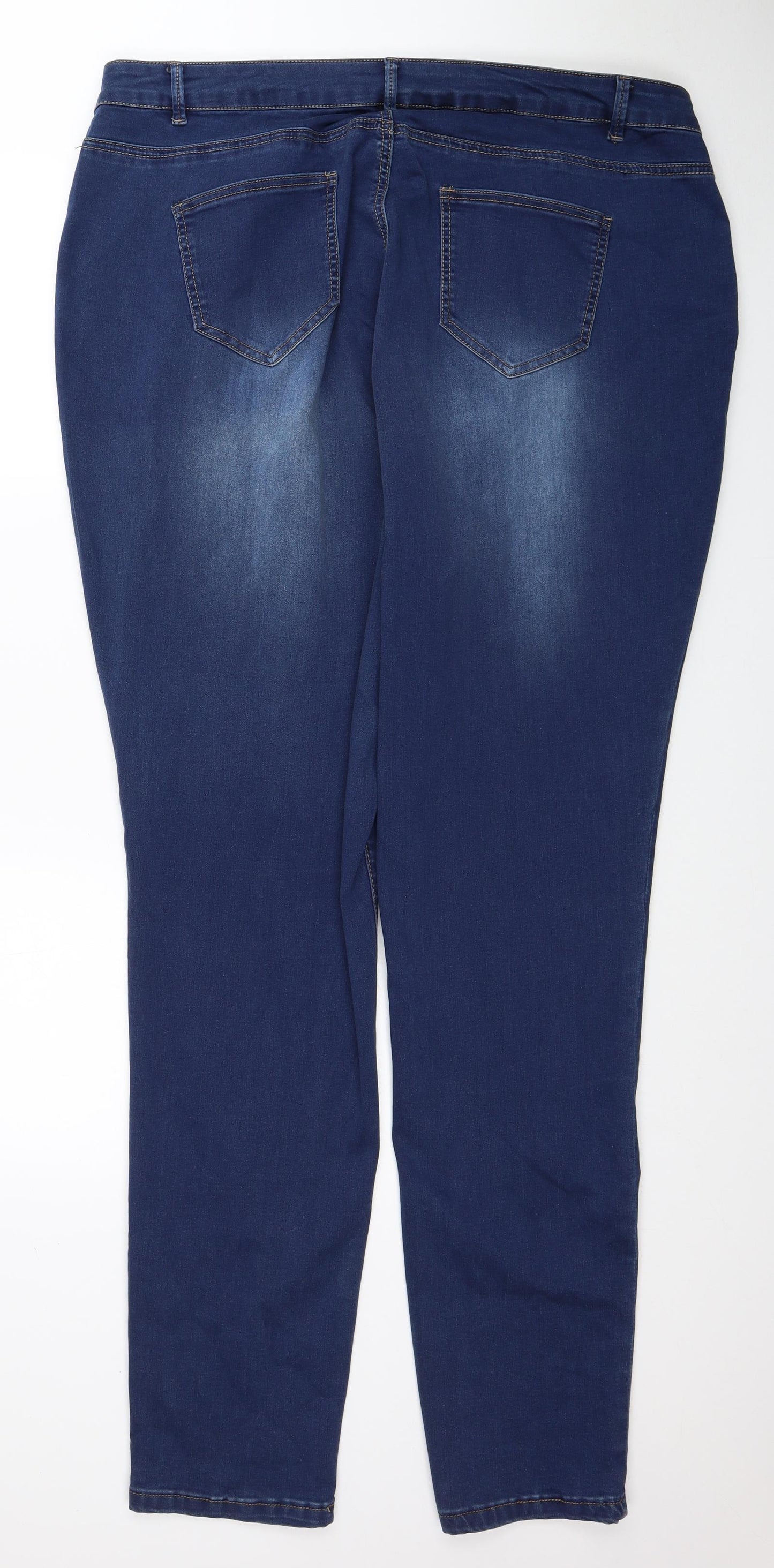 Arcadia Womens Blue Cotton Skinny Jeans Size 28 Regular Zip