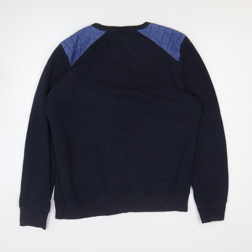 H&M Mens Blue Cotton Pullover Sweatshirt Size M