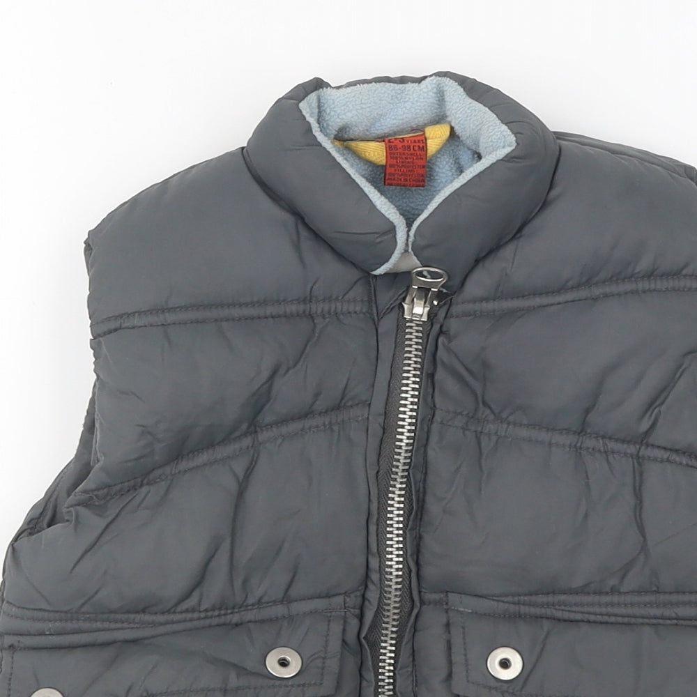 Skhuaban Boys Grey Gilet Jacket Size 2-3 Years Zip