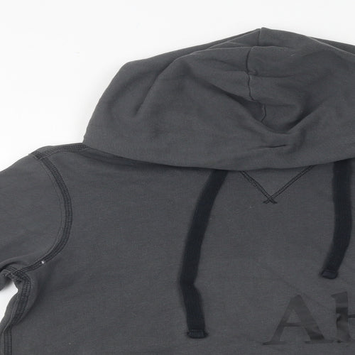 Abercrombie & Fitch Mens Grey Cotton Pullover Hoodie Size XS