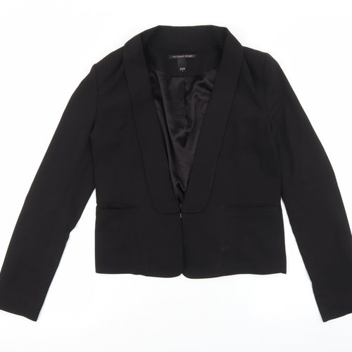 Victoria's Secret Womens Black Polyester Jacket Blazer Size 2