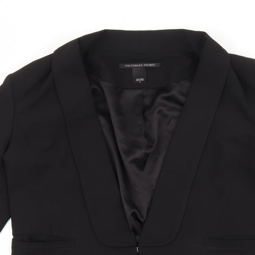 Victoria's Secret Womens Black Polyester Jacket Blazer Size 2