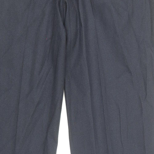 Topman Mens Blue Polyester Trousers Size 32 in Regular Zip
