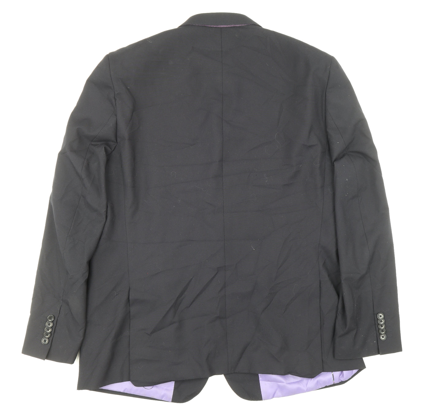 Harry Brown Mens Black Polyester Jacket Blazer Size 46