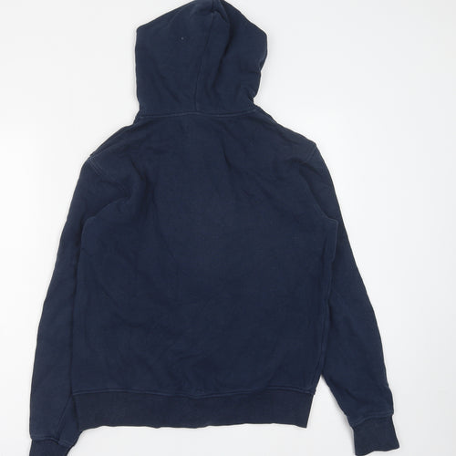 Your Turn Mens Blue Cotton Pullover Hoodie Size S