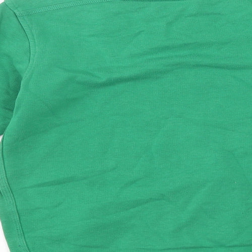 Marks and Spencer Boys Green Cotton Pullover Sweatshirt Size 9-10 Years Pullover